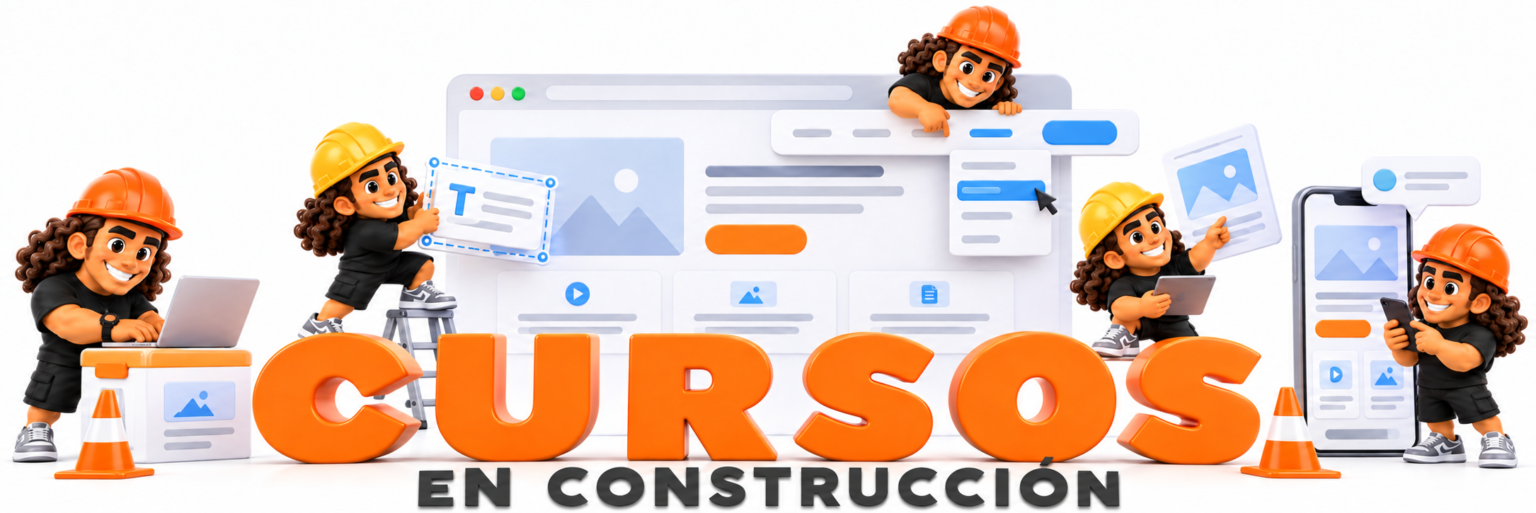 cursos en construcción con trabajadores chibi